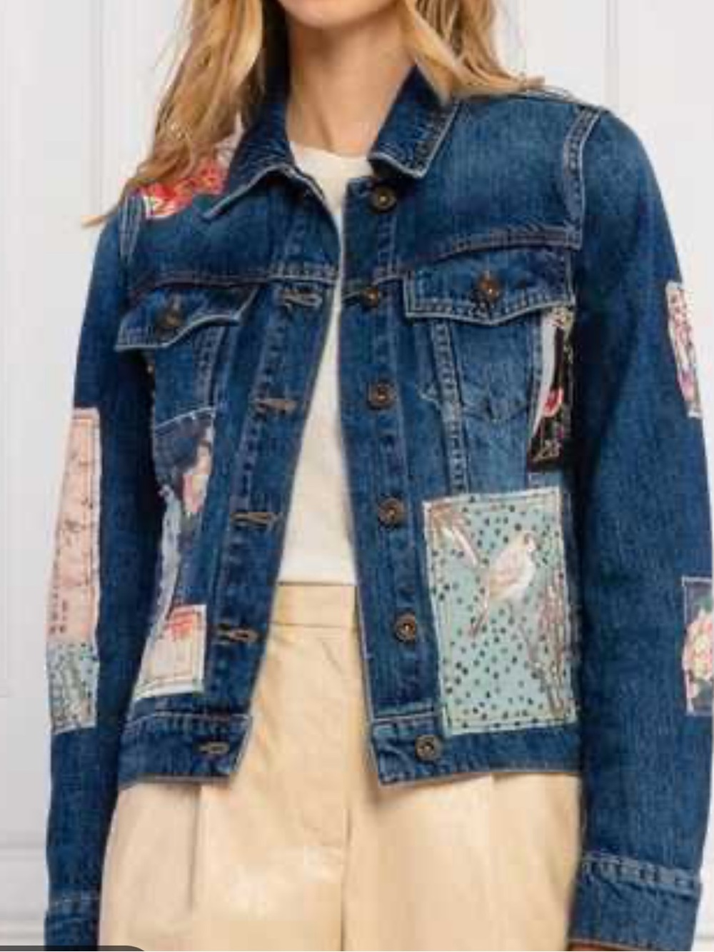 Desigual Womens Patchwork Trucker Jacket
